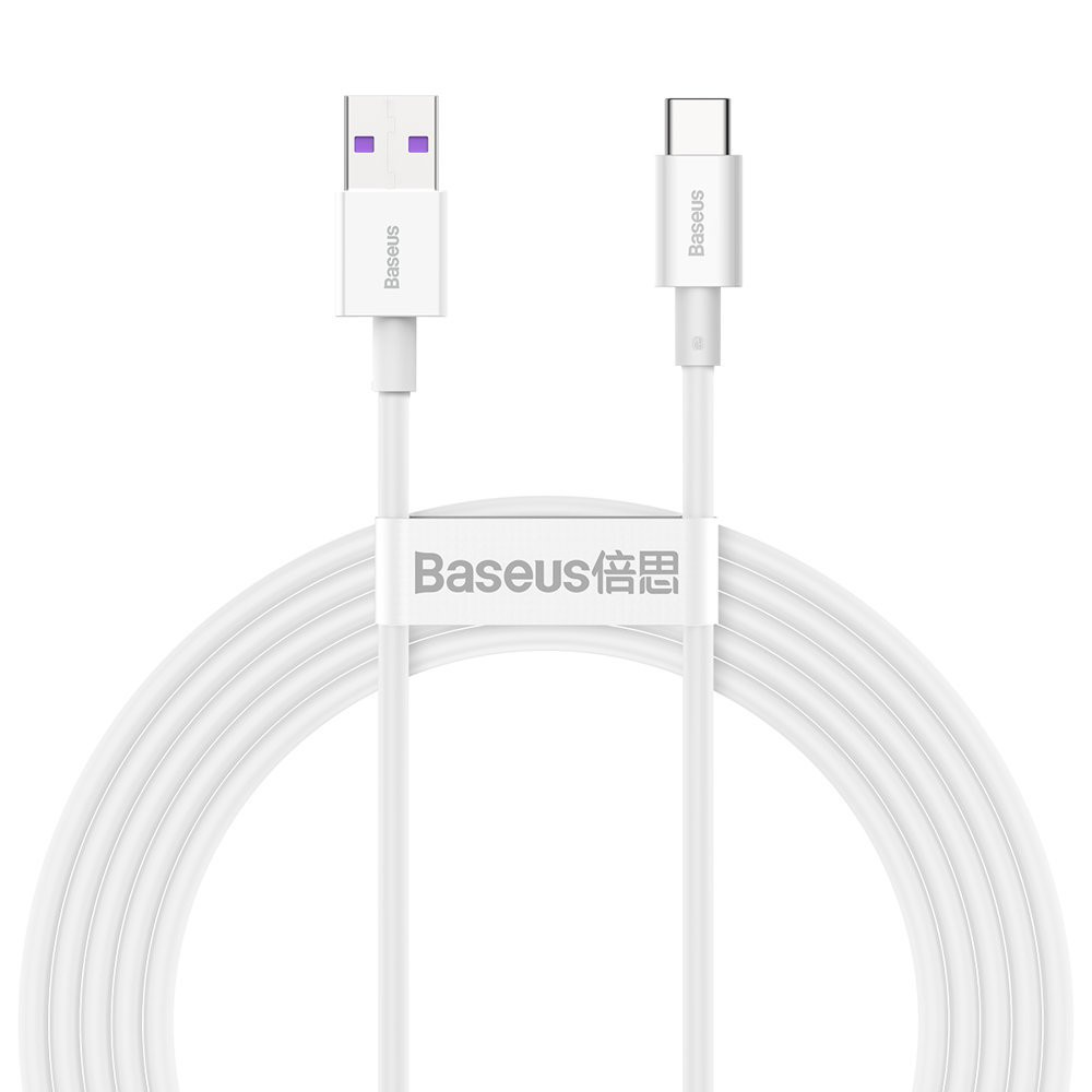 Kabel Superior USB-kabel - USB-C 66W 6A 2M - Vit