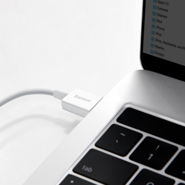 Cabo USB superior a cabo - USB-C 66W 6A 2M - Branco