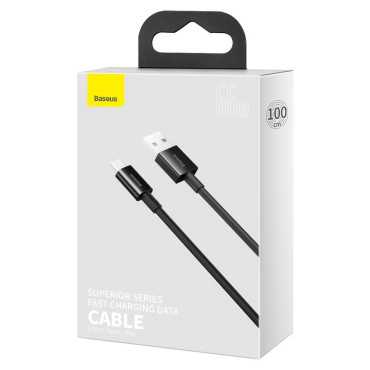 Cable de cable superior para Huawei USB - USB-C 11V / 6A SUPERCHARGE 1M - NEGRO