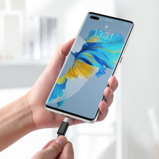 Kabel Superior Kabel för Huawei USB - USB-C 11V / 6A Super CHARGE 1M - Svart