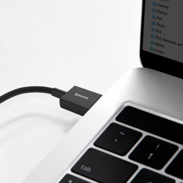 Kabel Superior Kabel för Huawei USB - USB-C 11V / 6A Super CHARGE 1M - Svart
