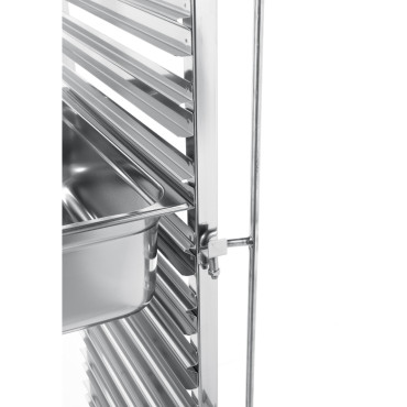 Steel trolley for transporting a bakery sheet 15 x 60x40cm - Hendi 810651