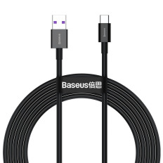 Kabel Superior Kabel voor Huawei USB - USB-C 11V / 6A Supercharge 2M - Zwart