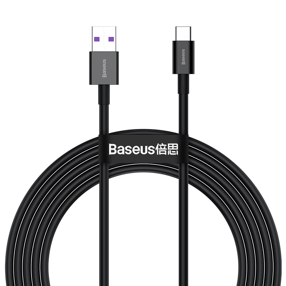 Kabel Superior-kabel för Huawei USB - USB-C 11V / 6A Super CHARGE 2M - Svart