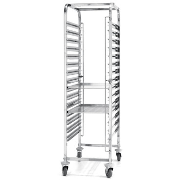 Steel trolley for transporting a bakery sheet 15 x 60x40cm - Hendi 810651