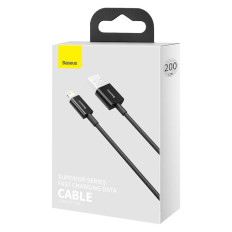 Fio de cabo para iPhone USB - Relâmpago 2m - Branco
