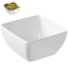 Square Bowl Melamine For Food White 13x13cm