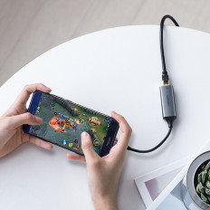 Vanjska LAN RJ45 mrežna kartica - USB-C 1 Gigabit Ethernet - siva