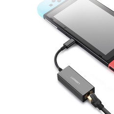 Cartão de rede LAN externo RJ45 - USB-C 1 Gigabit Ethernet - Gray