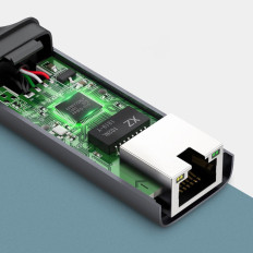 Cartão de rede LAN externo RJ45 - USB-C 1 Gigabit Ethernet - Gray