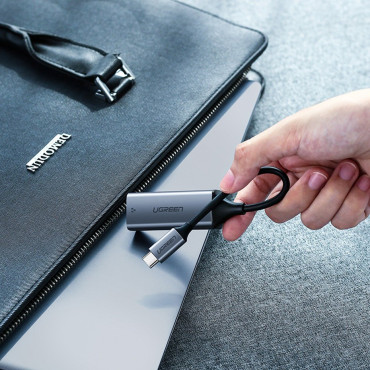 Väline LAN RJ45 võrgukaart - USB-C 1 Gigabit Ethernet - hall