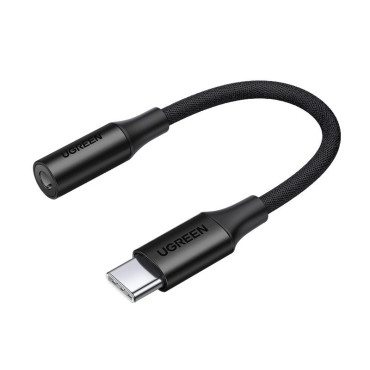 Προσαρμογέας ακουστικών USB-C 3.5mm Μίνι Jack 10cm - Μαύρο