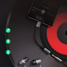 Adaptador de auriculares USB-C en 3.5mm Mini Jack 10cm - Negro