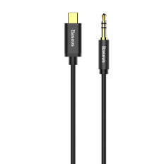 AUX AUDIO AUX AUX kábel 3.5mm Mini Jack - USB-C 120cm - fekete