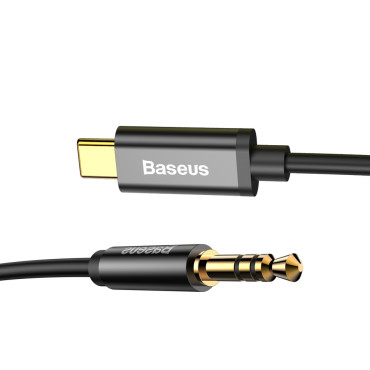AUX AUDIO AUX AUX-kabel 3.5mm Mini Jack - USB-C 120cm - Svart
