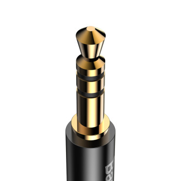 AUX AUX AUX AUX kabel 3.5mm Mini Jack - USB-C 120cm - črna