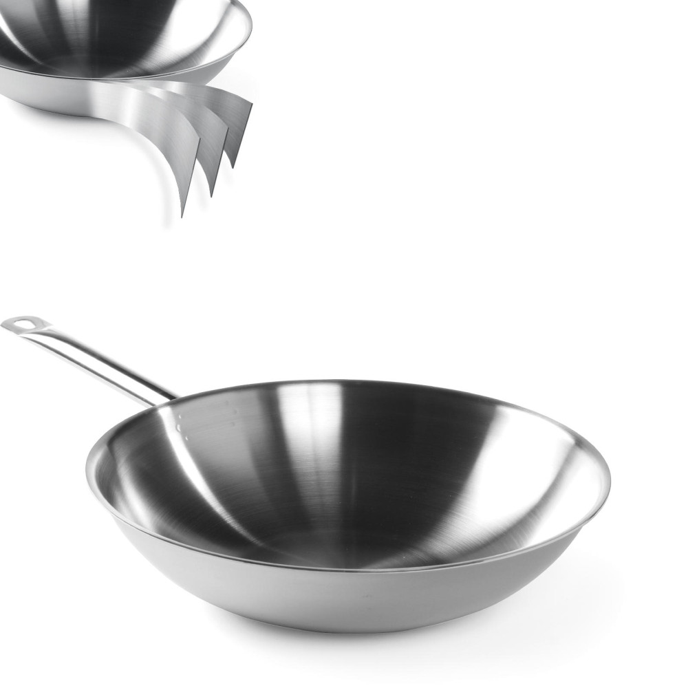 Wok 3-ply pan - χωρίς κάλυψη - Hendi 839003