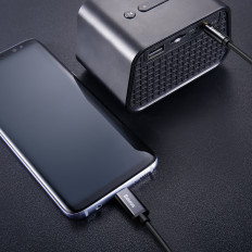 AUX AUDIO AUX AUX-kabel 3.5mm Mini Jack - USB-C 120cm - Svart