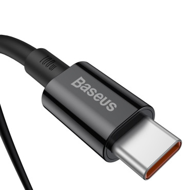 Kabel Superior USB-C-kabel - USB-C Snelle laden 100W 5A 2M - Zwart