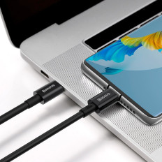Kabel Superior USB-C-kabel - USB-C Snelle laden 100W 5A 2M - Zwart