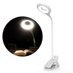 Lampada a LED cosmetica wireless per la lettura del lavoro + cavo micro USB - Bianco