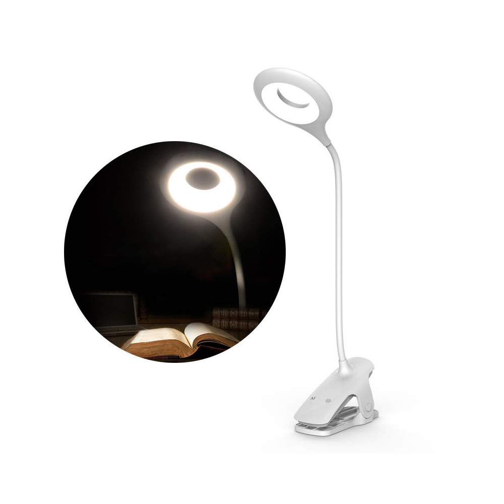 Brezžična kozmetična LED svetilka za branje dela + Micro USB kabel - bela