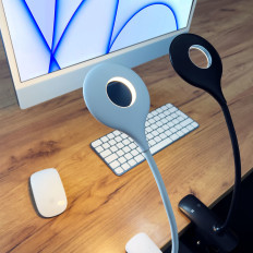 Trådlös kosmetisk LED-lampa för läsning av arbete + mikro USB-kabel - Vit