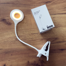 Trådlös kosmetisk LED-lampa för läsning av arbete + mikro USB-kabel - Vit