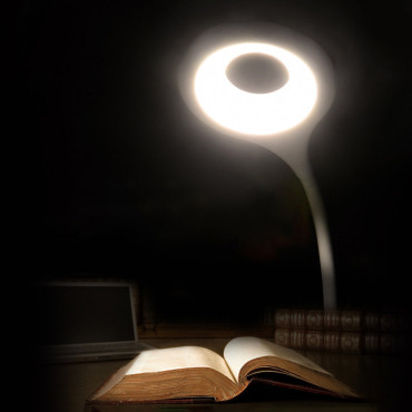 Trådlös kosmetisk LED-lampa för läsning av arbete + mikro USB-kabel - Vit
