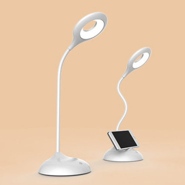 Trådlös kosmetisk LED-lampa för läsning av arbete + mikro USB-kabel - Vit