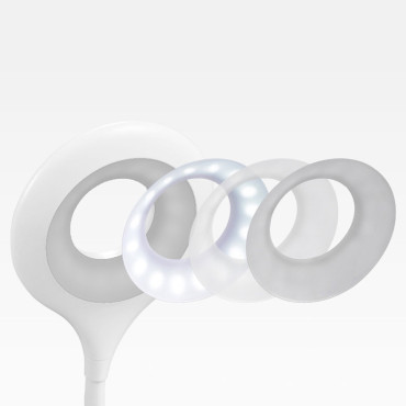 Trådlös kosmetisk LED-lampa för läsning av arbete + mikro USB-kabel - Vit