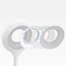 Brezžična kozmetična LED svetilka za branje dela + Micro USB kabel - bela