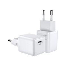 Μικρός γρήγορος φορτωτής USB-C PD 5-12V 25W - Λευκό
