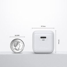 Liten snabb lastare USB-C PD 5-12V 25W - Vit