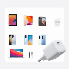 Liten snabb lastare USB-C PD 5-12V 25W - Vit