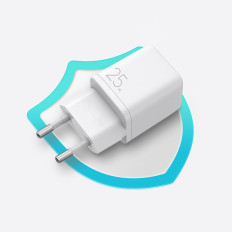 Petit chargeur rapide USB-C PD 5-12V 25W - Blanc