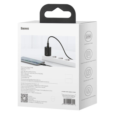Super Rápido USB-C 25W POWER O carregador de carga rápida - preto
