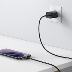 Super Fast Fast USB-C 25W Παράδοση Γρήγορη φόρτιση φόρτισης - Μαύρο