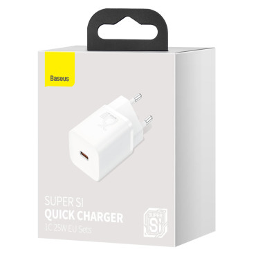 Super Rápido USB-C 25W Energia Carregador de Carga Rápida - Branco