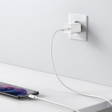 Super Rápido USB-C 25W Energia Carregador de Carga Rápida - Branco
