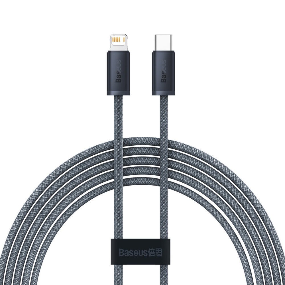 Cabo de cabo para iPhone USB-C - Entrega de energia de relâmpago 20W 2M - cinza