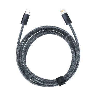 Cabo de cabo para iPhone USB-C - Entrega de energia de relâmpago 20W 2M - cinza