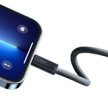 Cabo de cabo para iPhone USB-C - Entrega de energia de relâmpago 20W 2M - cinza