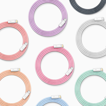 Cabo de cabo para iPhone USB-C - Entrega de energia de relâmpago 20W 2M - cinza