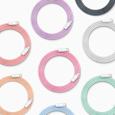 Cabo de cabo para iPhone USB-C - Entrega de energia de relâmpago 20W 2M - cinza