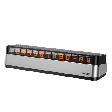 Parkeringsplatta med månsken Box serie - Silver Telefonnummer