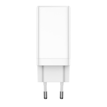 Ātra universāla Gan3 Pro 2x Tīkla lādētājs USB-C / USB + USB-C 65W kabelis - balts