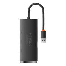 "Hub" platintojas 4 portų Lite serijos USB-A iki 4X USB-A 3,0 vielos 25cm - juoda