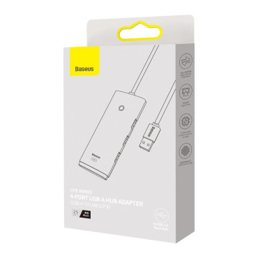 HUB Distributör 4-Port Lite Series USB-A upp till 4x USB-A 3.0 Wire 25cm - Svart