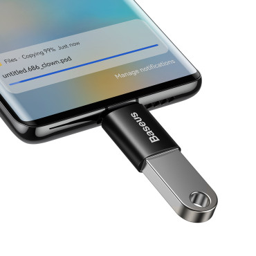 Adaptera adaptera atjautības sērija no USB-C uz USB-A 3.2 GEN 1 - melns